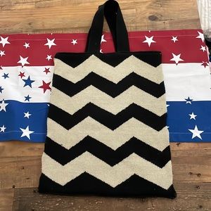 Anthropologie chevron tote bag